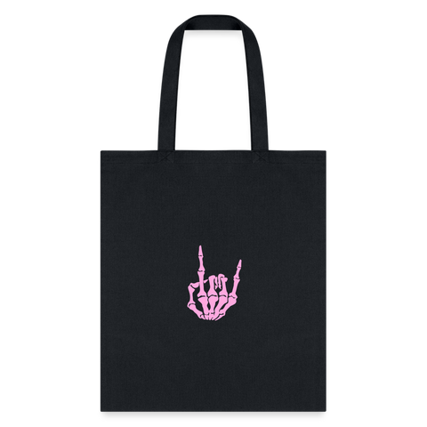 Skull Hand Tote Bag - black