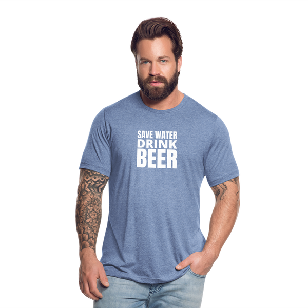 Save Water Drink Beer T-Shirt - heather blue