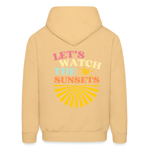 Let's Watch The Sunsets Hoodie - light yellow