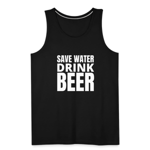 Save Water Drink Beer Men’s Tank - black