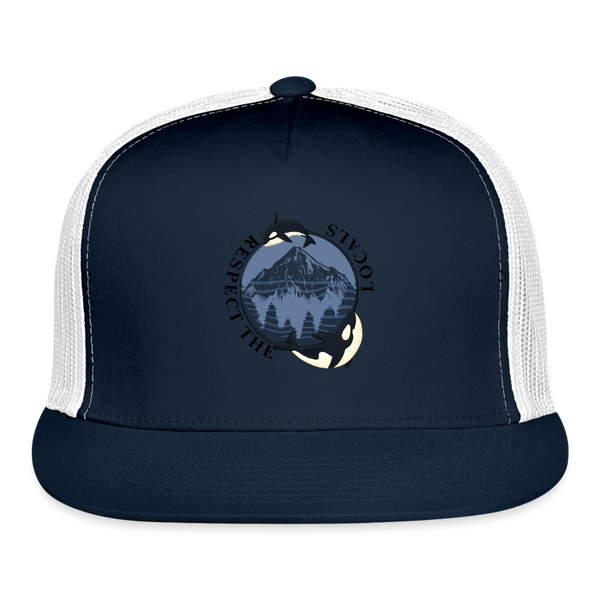 Respect The Locals Trucker Cap - navy/white