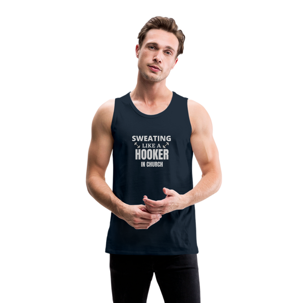 Sweating Like A Hooker In Church Men’s Tank - deep navy