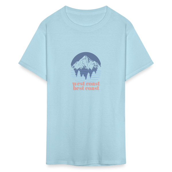 West Coast Best Coast Unisex Classic T-Shirt - powder blue