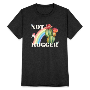 Not A Hugger T-Shirt - heather black