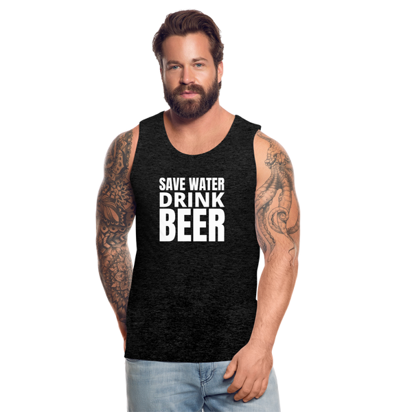 Save Water Drink Beer Men’s Tank - charcoal grey