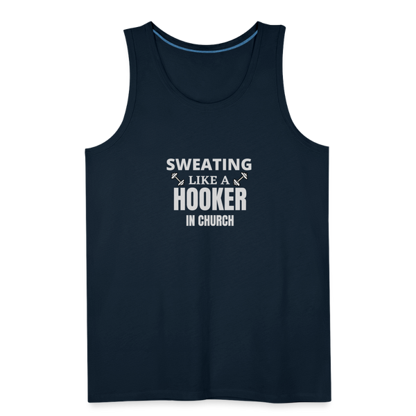 Sweating Like A Hooker In Church Men’s Tank - deep navy