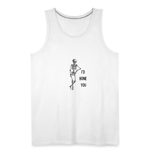 I'd Bone You Men’s Tank - white