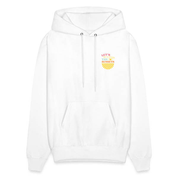 Let's Watch The Sunsets Hoodie - white