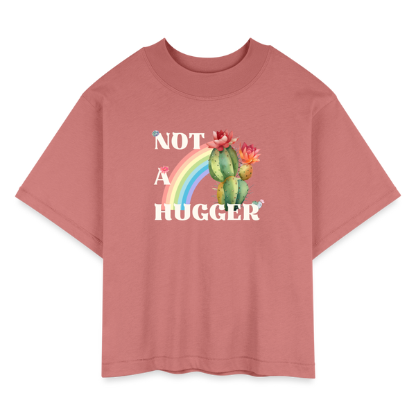 Not A Hugger Women's Boxy Tee - mauve