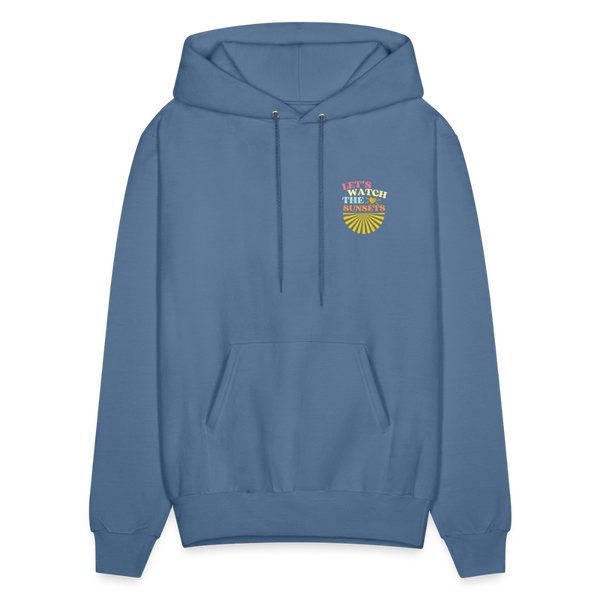 Let's Watch The Sunsets Hoodie - denim blue