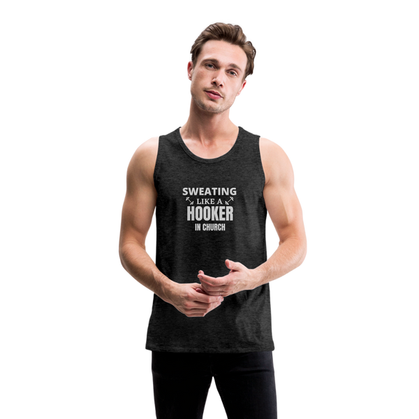 Sweating Like A Hooker In Church Men’s Tank - charcoal grey