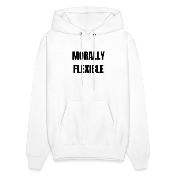 Morally Flexible Men's Hoodie - white