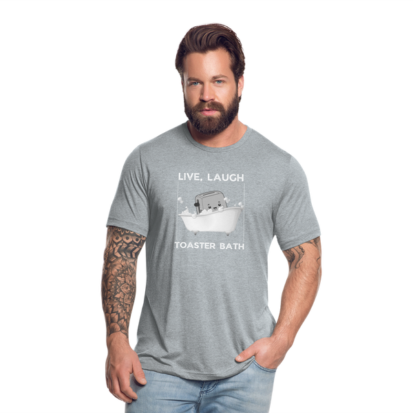 Live Laugh Toaster Bath T-Shirt - heather grey