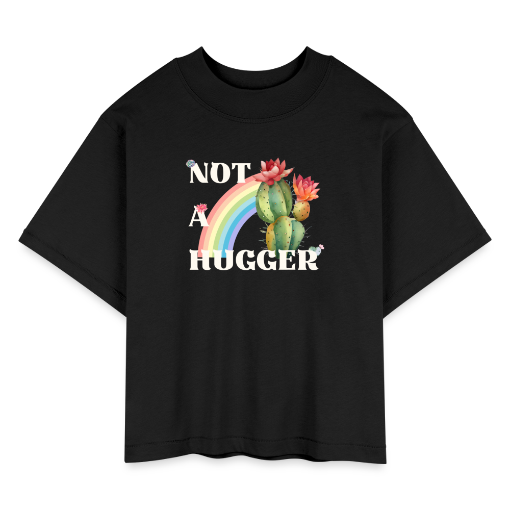 Not A Hugger Women's Boxy Tee - black