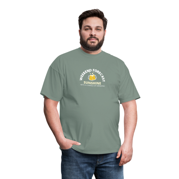 Weekend Forecast Sunshine with a Chance of Drinking Unisex Classic T-Shirt - sage