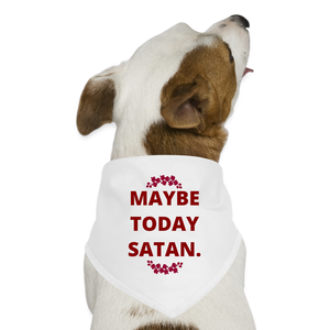 Maybe Today Satan Dog Bandana - white