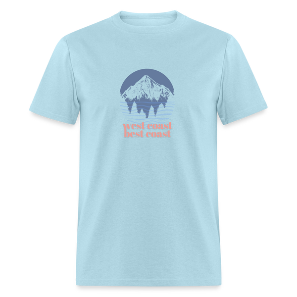 West Coast Best Coast Unisex Classic T-Shirt - powder blue