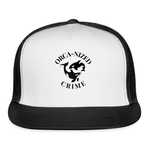 Orca-Nized Crime Trucker Cap - white/black