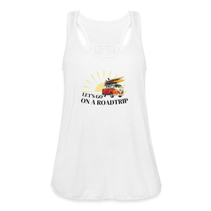 Let's Go On A Road Trip Women's Flowy Tank - white