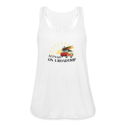 Let's Go On A Road Trip Women's Flowy Tank - white