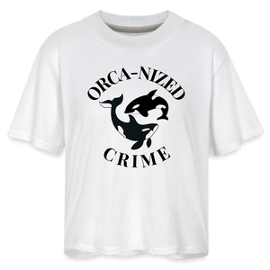 Orcan-Nized Crime Women's Boxy Tee - white