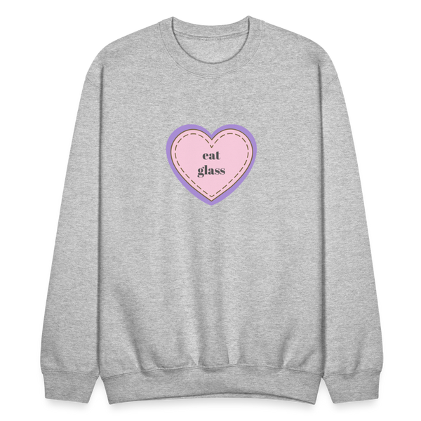 Eat Glass Crewneck Sweatshirt - heather gray