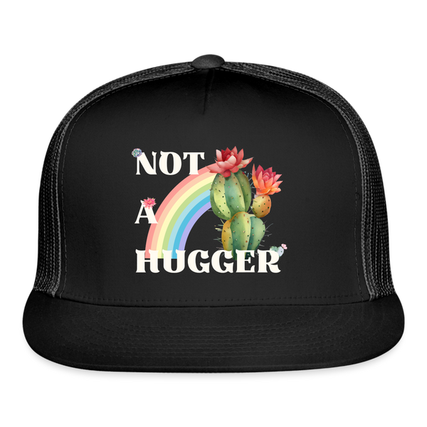 Not A Hugger Trucker Cap - black/black