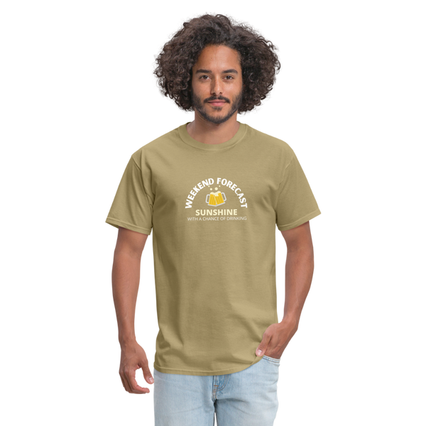 Weekend Forecast Sunshine with a Chance of Drinking Unisex Classic T-Shirt - khaki