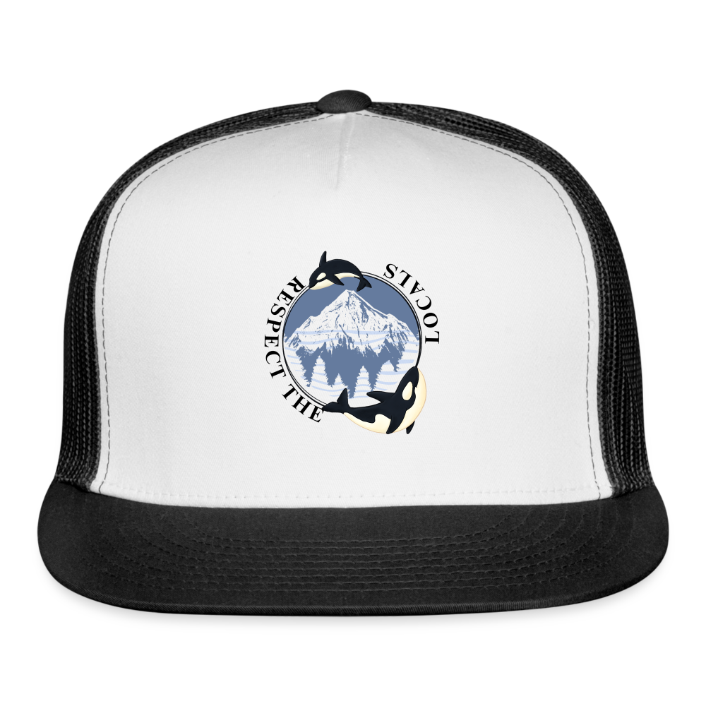 Respect The Locals Trucker Cap - white/black