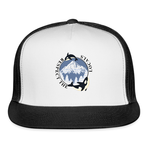 Respect The Locals Trucker Cap - white/black