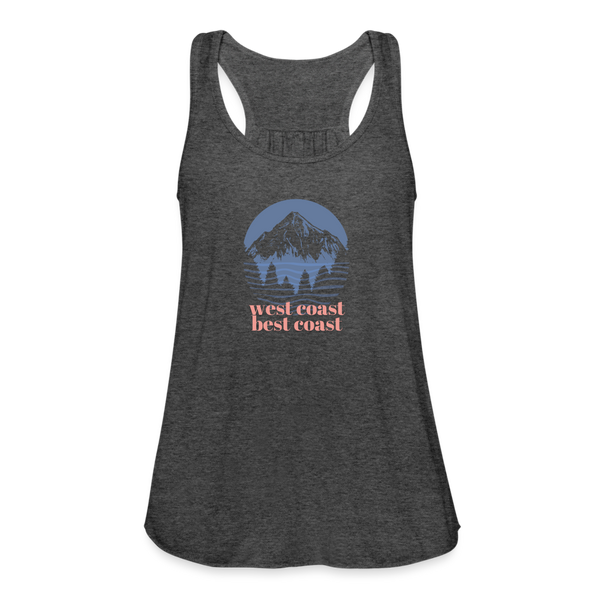 West Coast Best Coast Women's Flowy Tank - deep heather