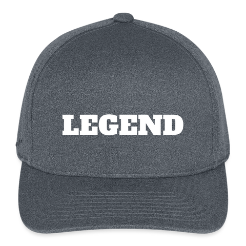 LEGEND Fitted Melange Baseball Cap - dark heather gray