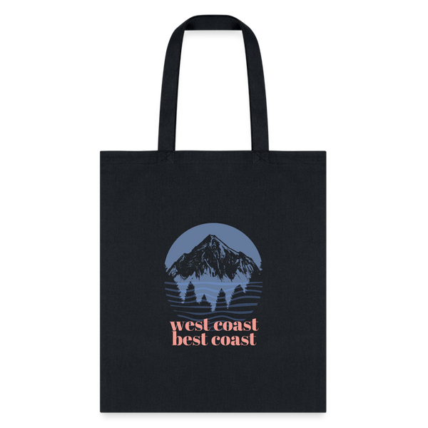 West Coast Best Coast Tote Bag - black