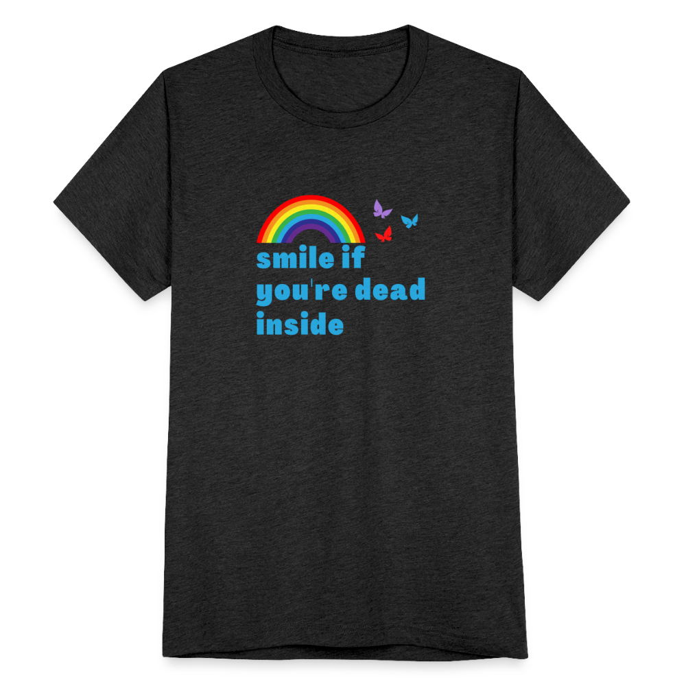 Smile If You're Dead Inside T-Shirt - heather black