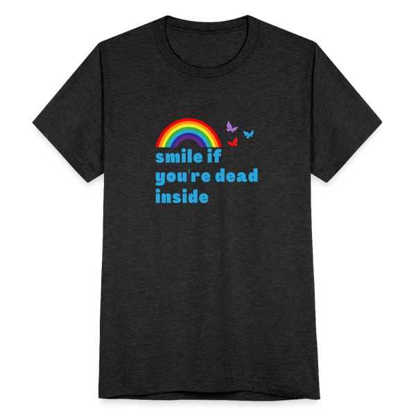 Smile If You're Dead Inside T-Shirt - heather black