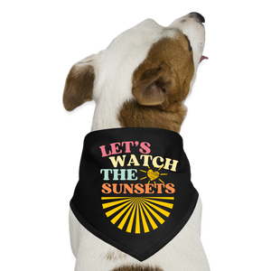 Let's Watch The Sunsets Dog Bandana - black