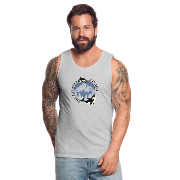 Respect The Locals Men’s Tank - heather gray