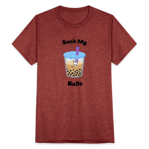 Suck My Balls T-Shirt - heather cranberry