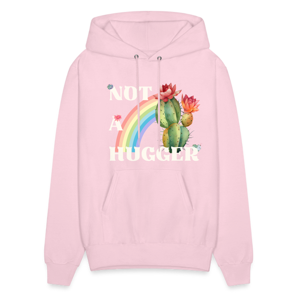 Not A Hugger Unisex Hoodie - pale pink