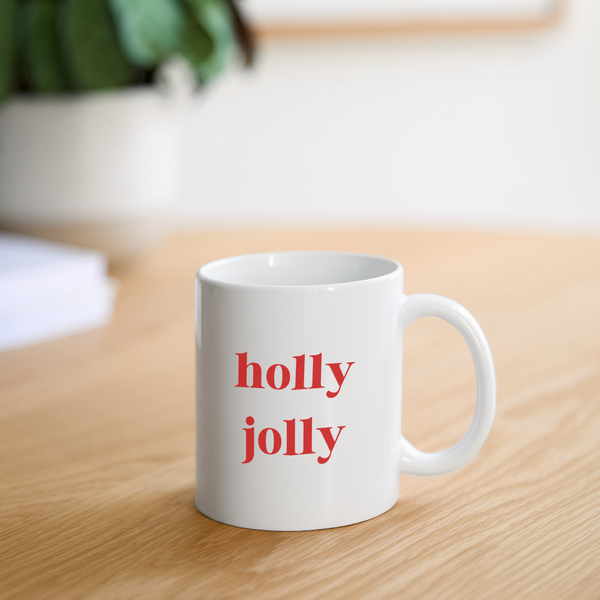 Holly Jolly Mug - white