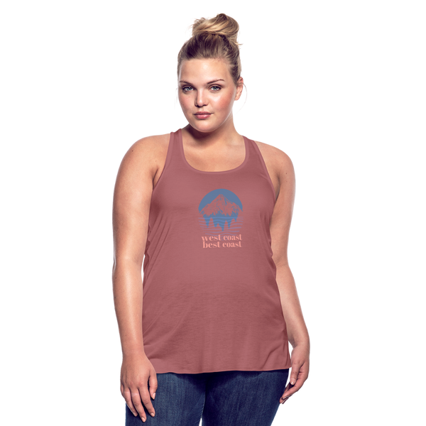 West Coast Best Coast Women's Flowy Tank - mauve