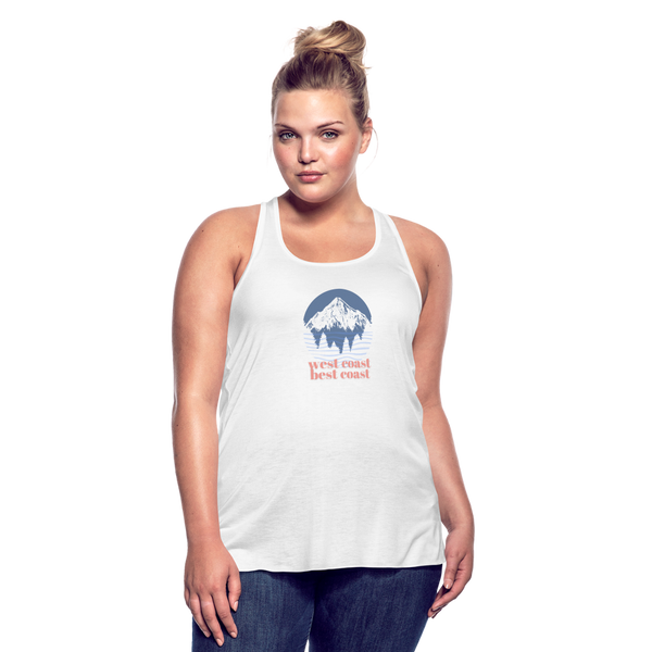 West Coast Best Coast Women's Flowy Tank - white