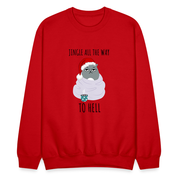 Jingle All The Way To Hell Crewneck - red