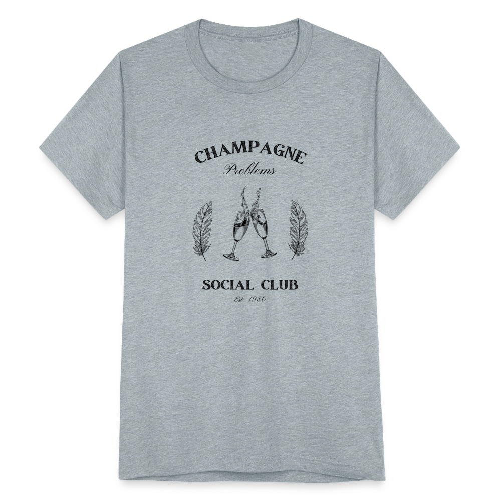 Champagne Problems Social Club T-Shirt - heather grey