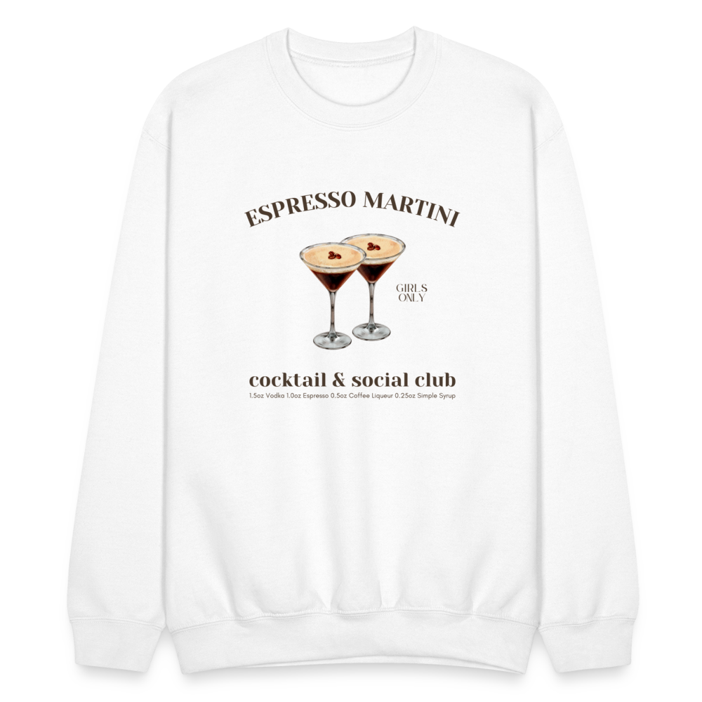 Espresso Martini Cocktail & Social Club Crewneck - white