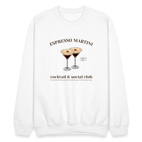 Espresso Martini Cocktail & Social Club Crewneck - white