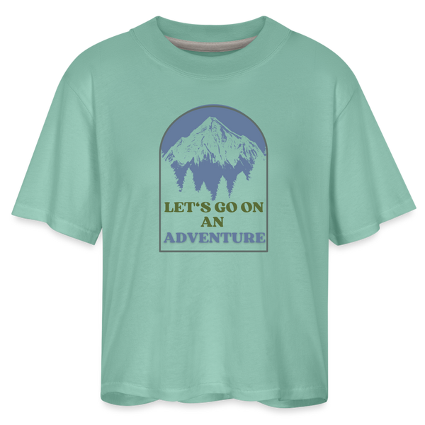 Let's Go On An Adventure Women's Boxy Tee - saltwater