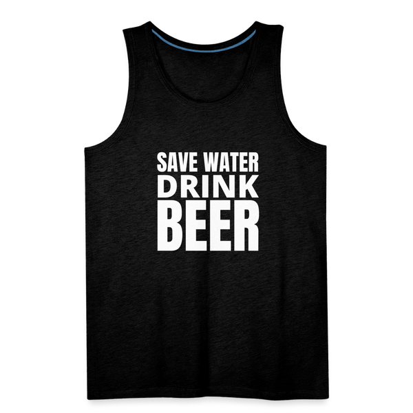 Save Water Drink Beer Men’s Tank - charcoal grey