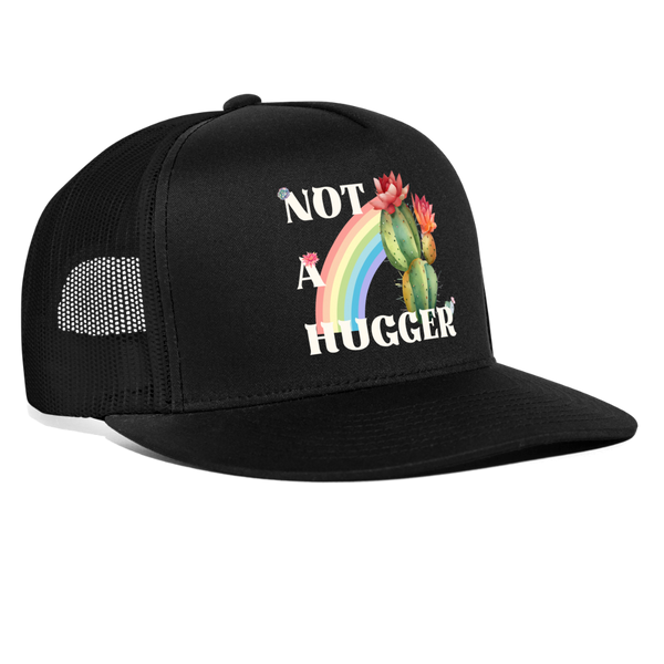 Not A Hugger Trucker Cap - black/black