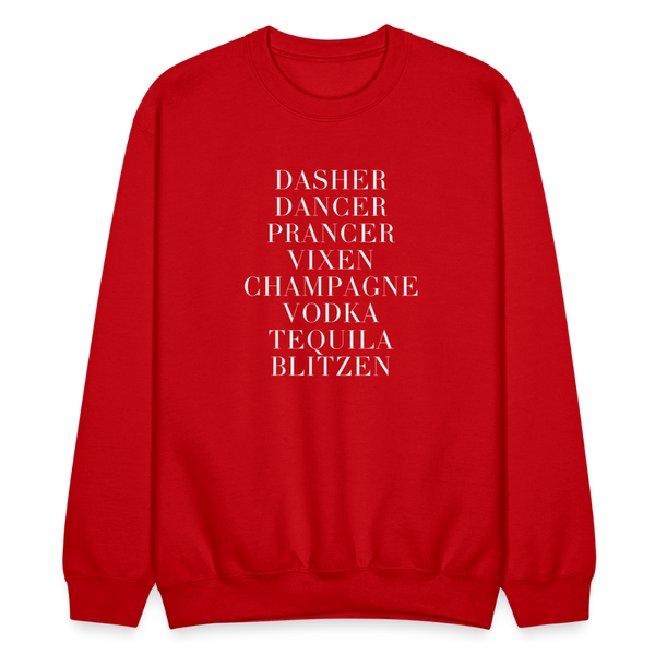 Reindeer Drinking Sweatshirt - red